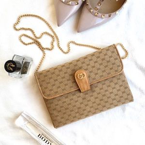 Authentic Gucci Micro Monogram Convertible Clutch